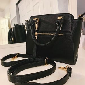 Black Mini leather Satchel